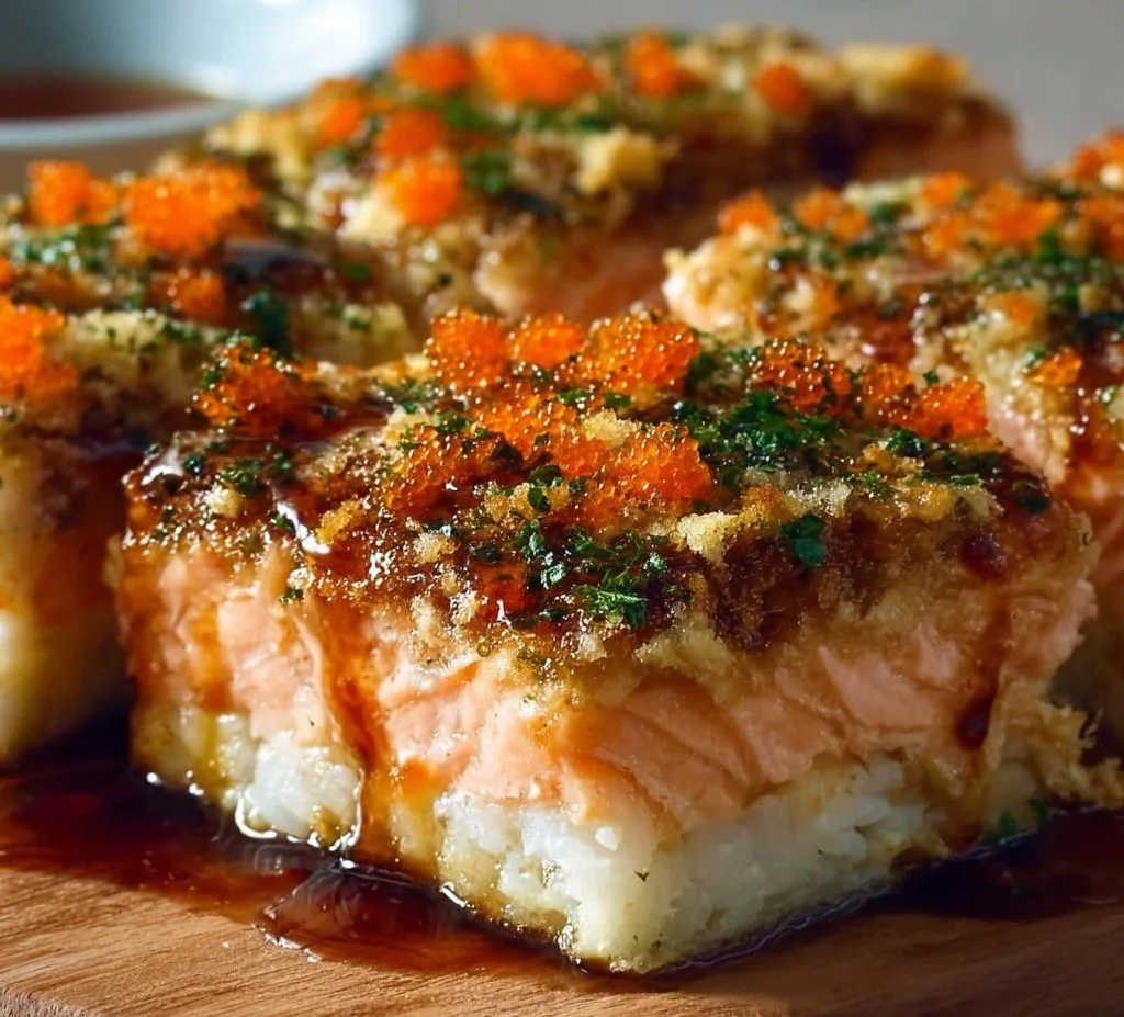 Sushi-bake au saumon épicé