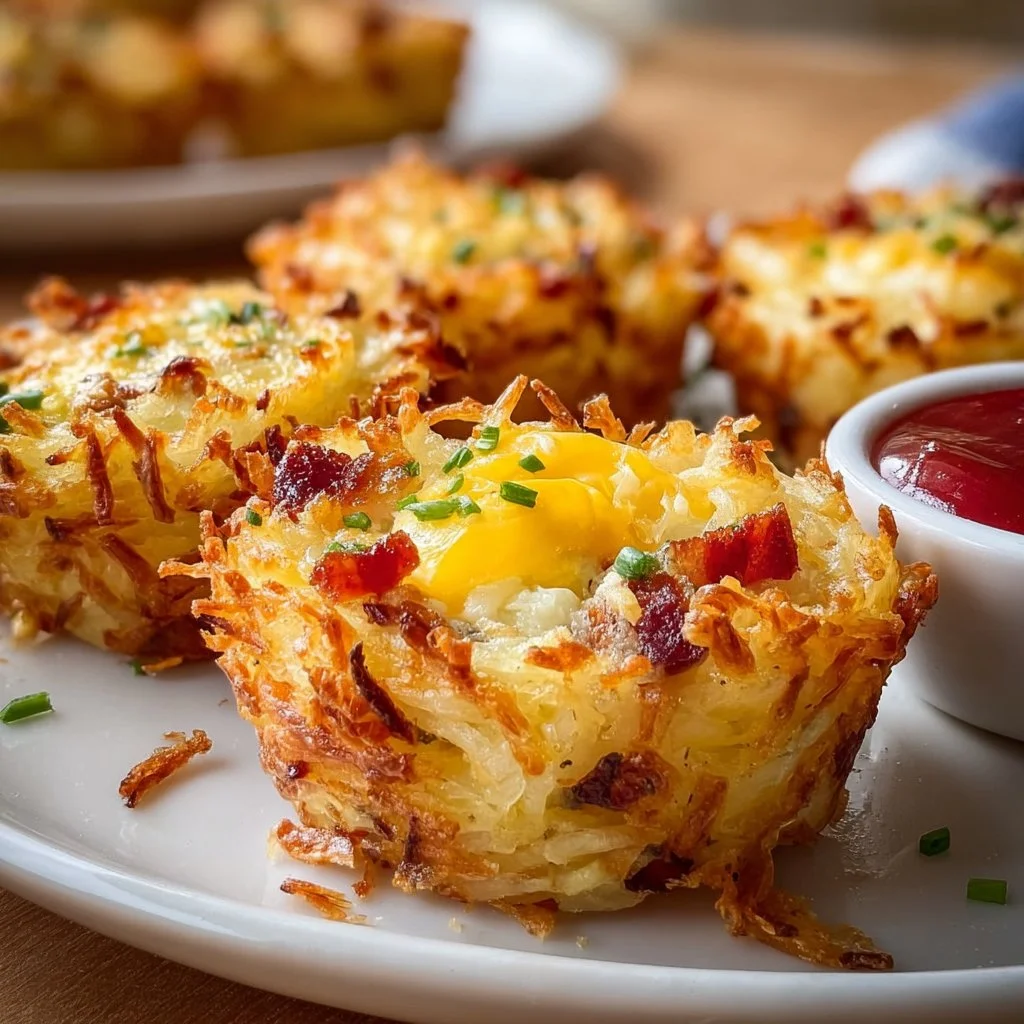 Tasses de petit-déjeuner aux hash browns