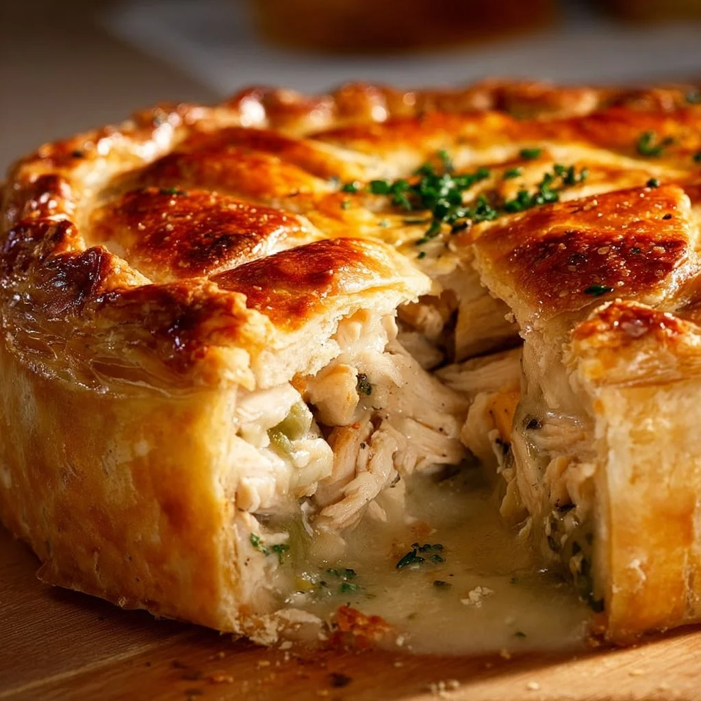 Tourte au Poulet Crémeuse et Facile à Préparer