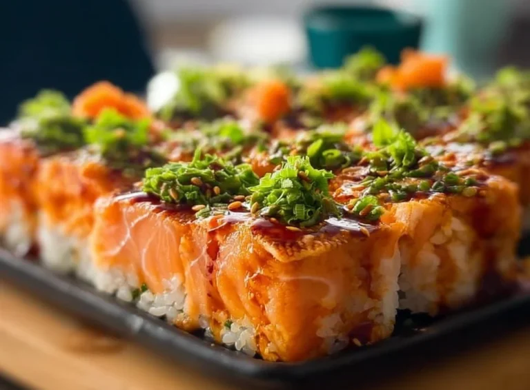 Variantes piquantes de sushi au saumon