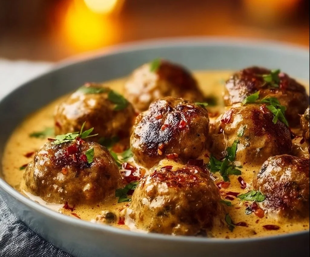 Boulettes de viande à la crème onctueuse