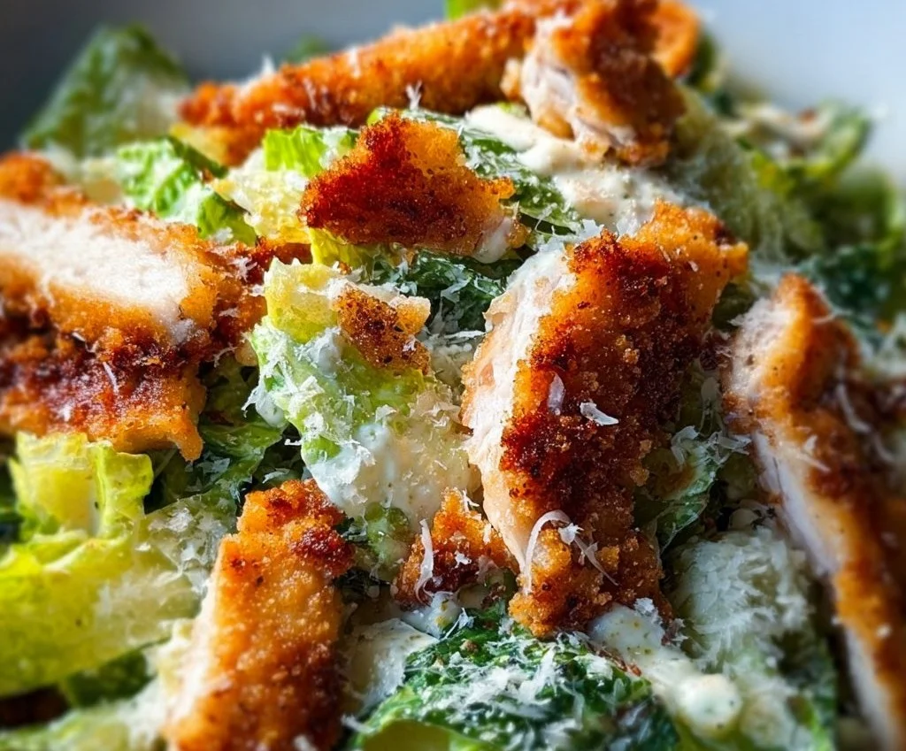 César au poulet croustillant, salade gourmande