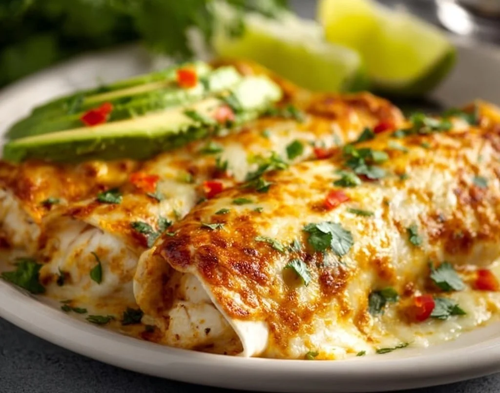 Enchiladas au poulet et avocat