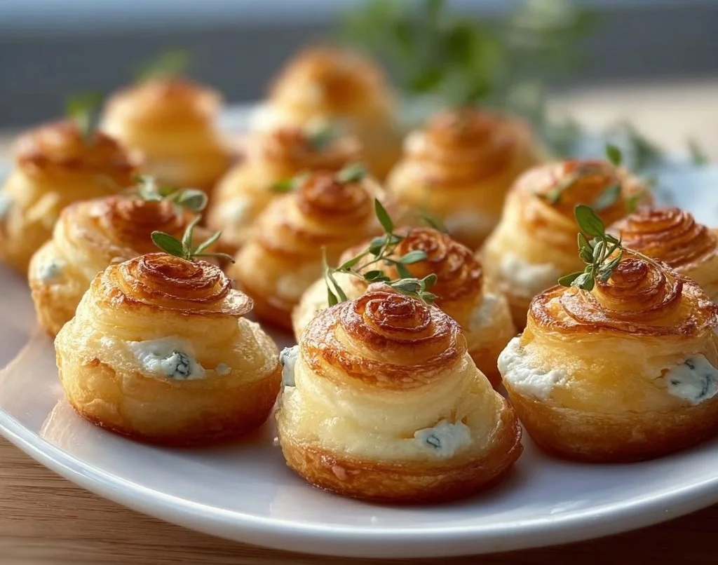 Mini bouchées au Boursin prêtes pour un apéritif festif