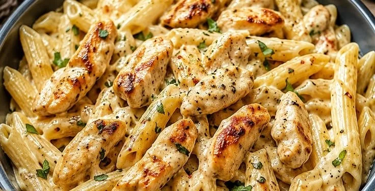 Pâtes au poulet Épouse-moi : sauce crémeuse au parmesan