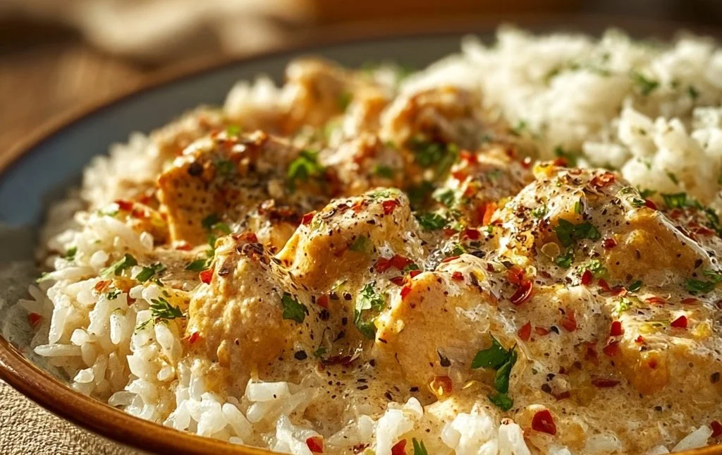 Poulet crémeux au riz parfumé