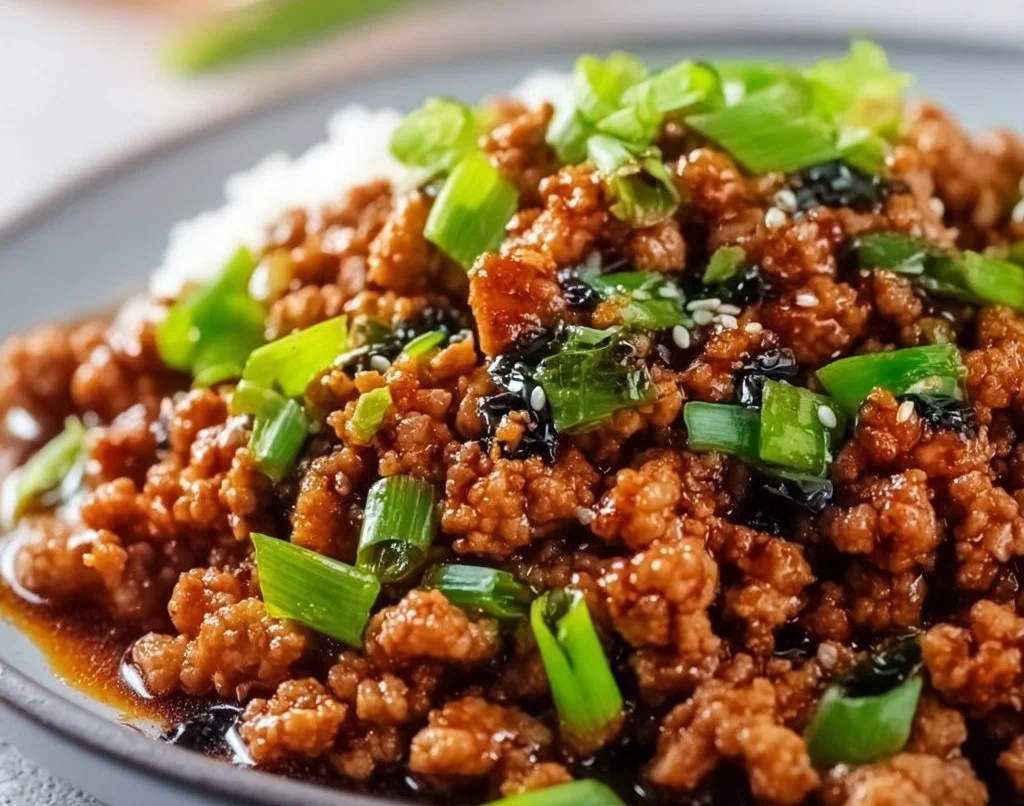 Recette de dinde hachée au miel et à l'ail, sucrée et salée en 25 minutes