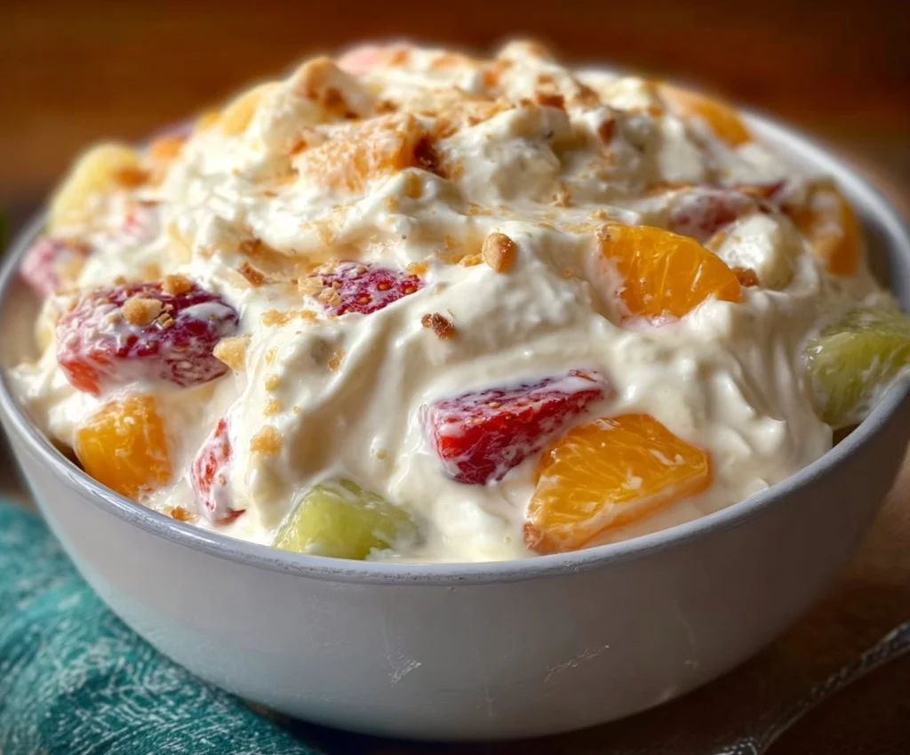 Salade de fruits avec crème fouettée Cool Whip