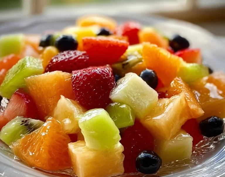 Salade de fruits traditionnelle ultra gourmande avec fruits frais et colorés