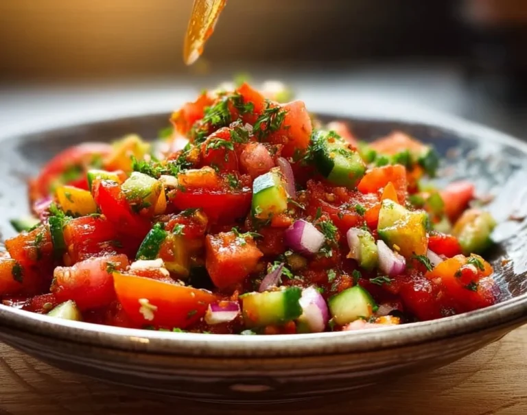 Salade marocaine authentique avec légumes frais et épices parfumées