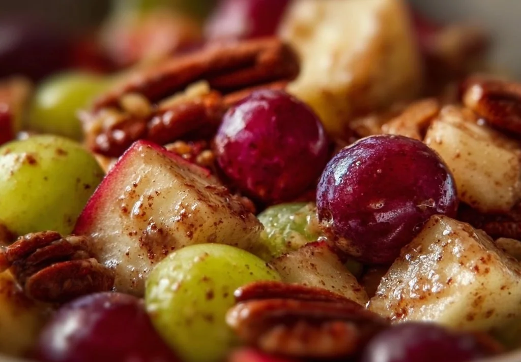 Salade parfumée de pommes et raisins à la cannelle