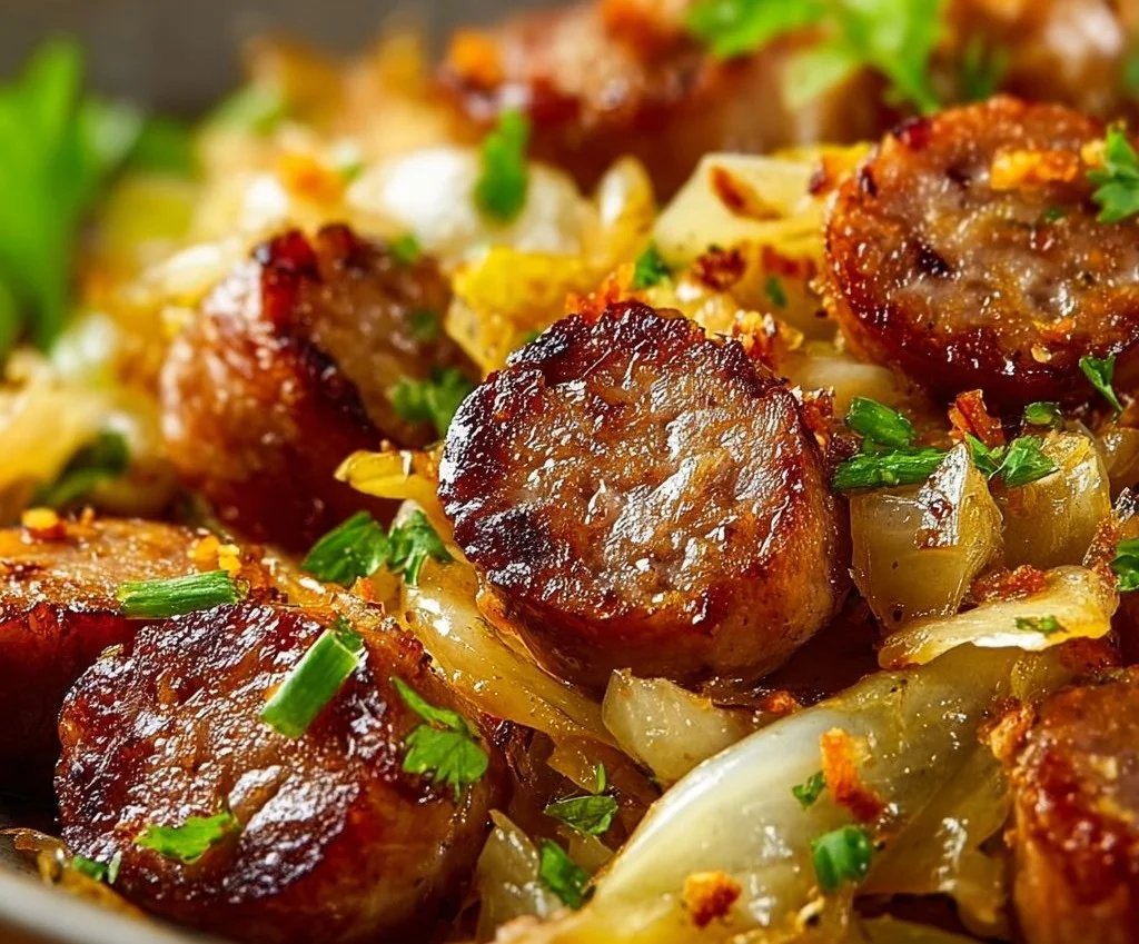 Saucisses sautées au chou
