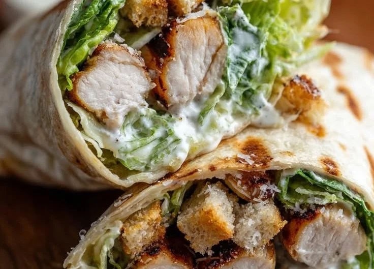 Wraps César au poulet ultimes : croustillants, crémeux et dorés