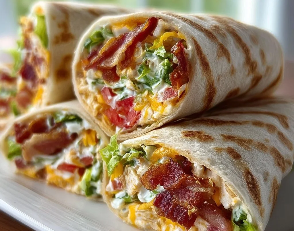 Wraps croustillants au bacon et fromage ranch