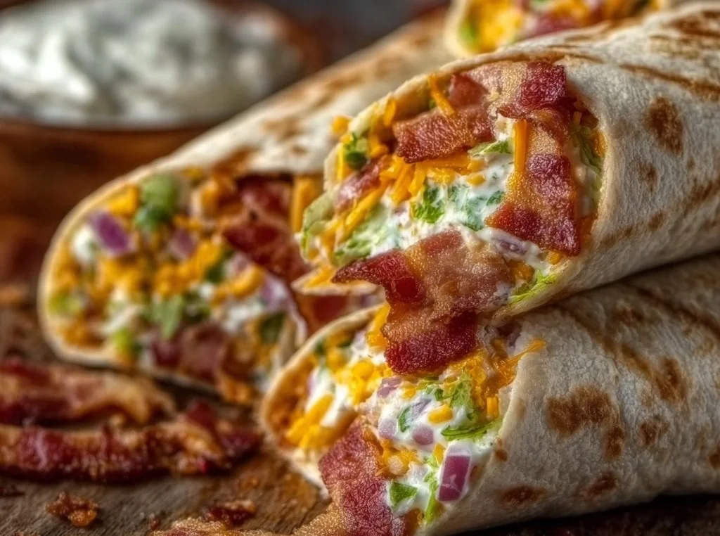 Wraps croustillants au bacon et fromage ranch